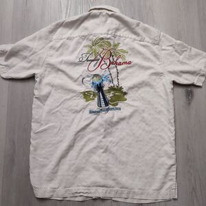 Tommy Bahama Shirt Mens Small  Silk Button Up Short Sleeve Tommy Bahama